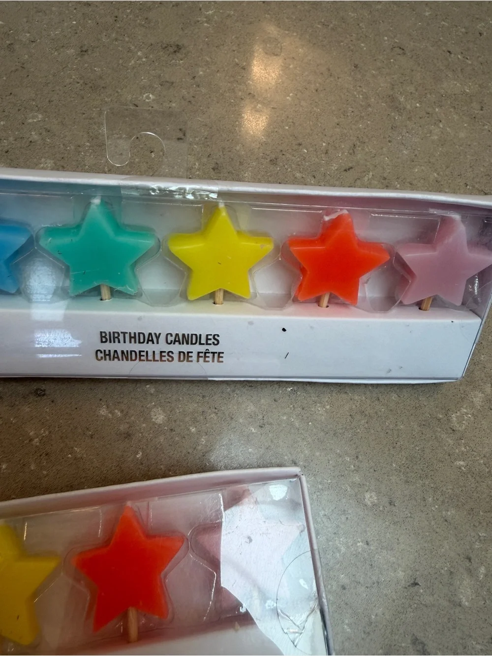 NWT Star-Shaped Birthday Candles - Rainbow Set of 6 ⭐️ (2sets avail) price/set